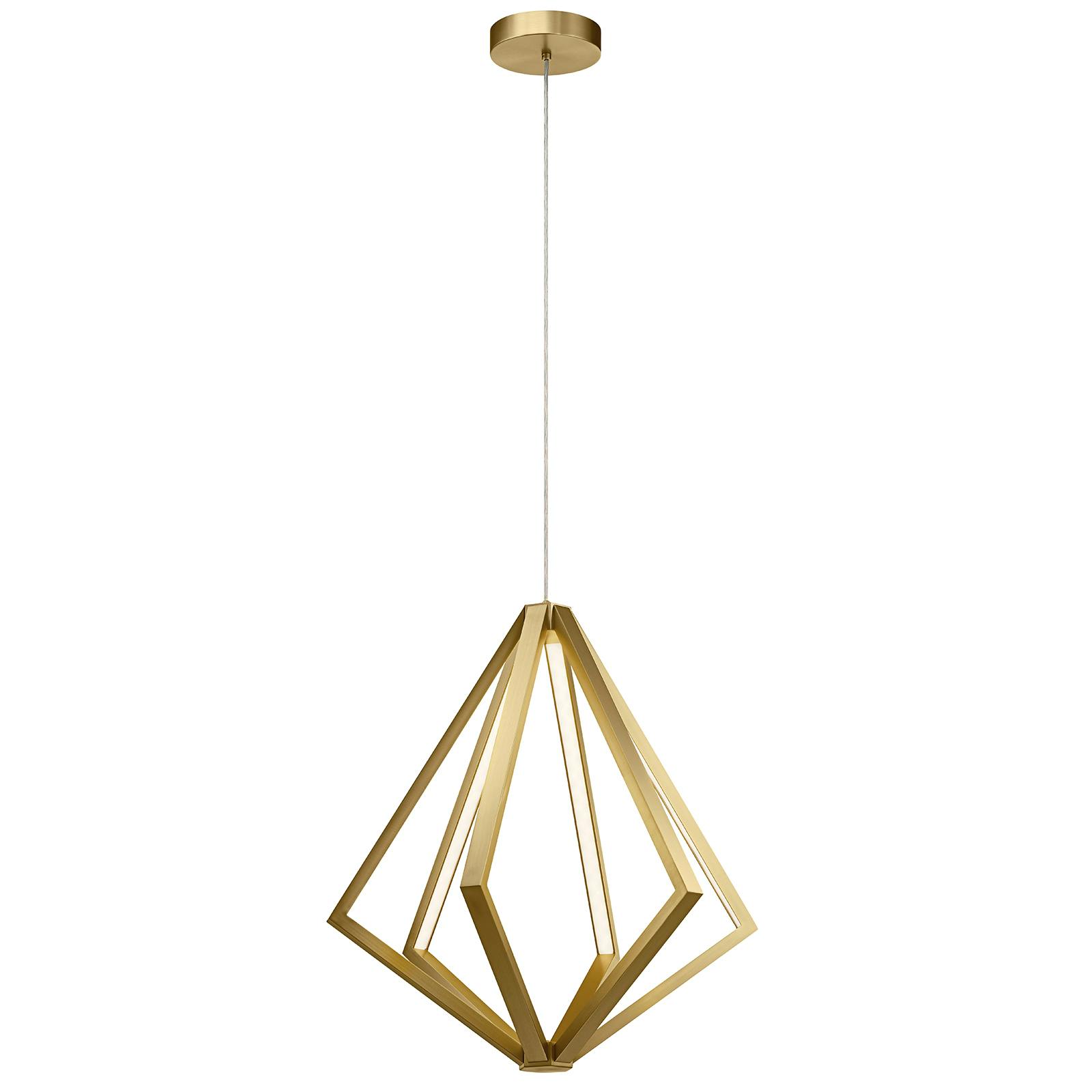 Everest 24.5" LED Pendant Champagne Gold on a white background