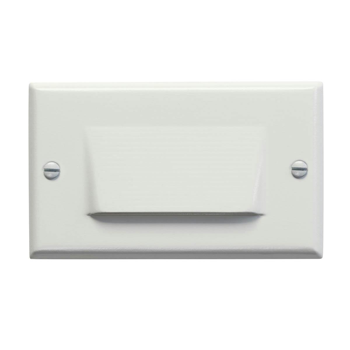 Shielded LED Step Light in White on a white background
