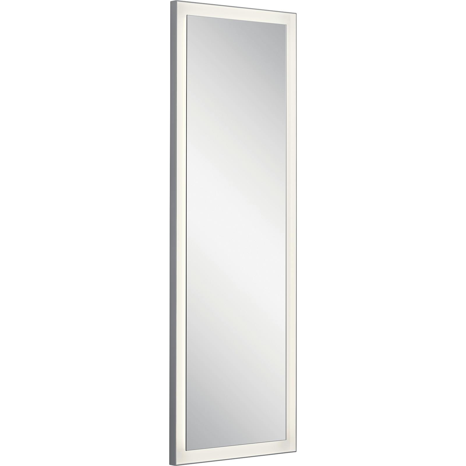 Ryame™ 20" Lighted Mirror Silver on a white background