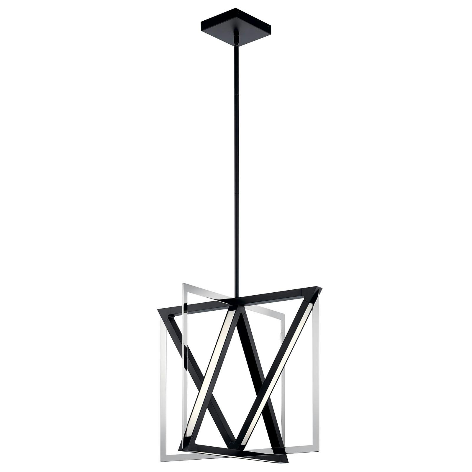 Axis 20.25" LED Pendant Matte Black on a white background