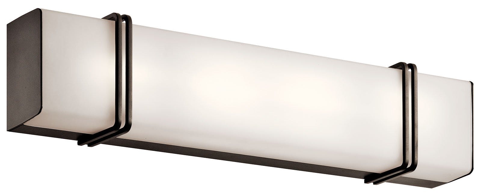 Impello 24.25" LED Vanity Light Bronze on a white background
