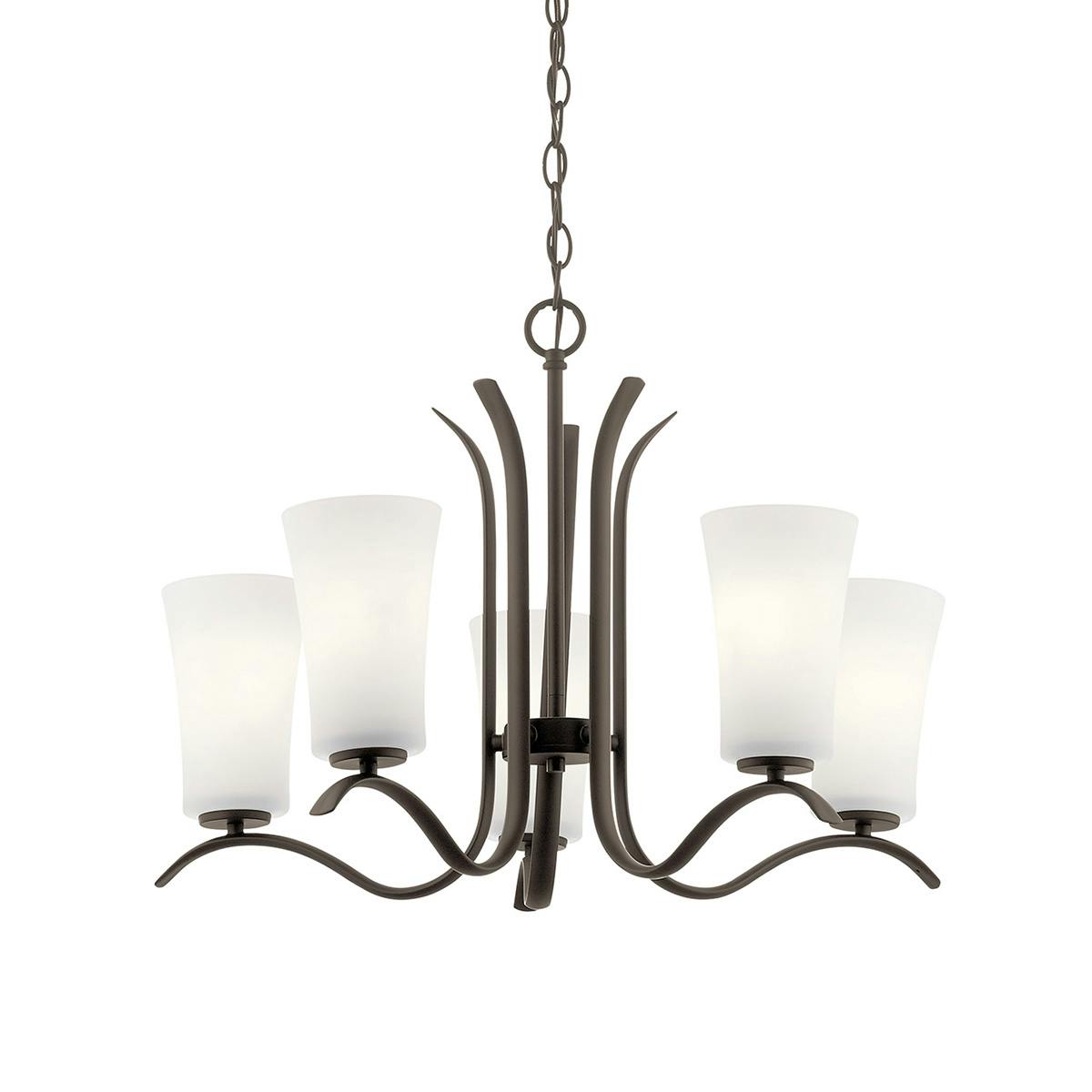 Armida 18" Chandelier Olde Bronze without the canopy on a white background