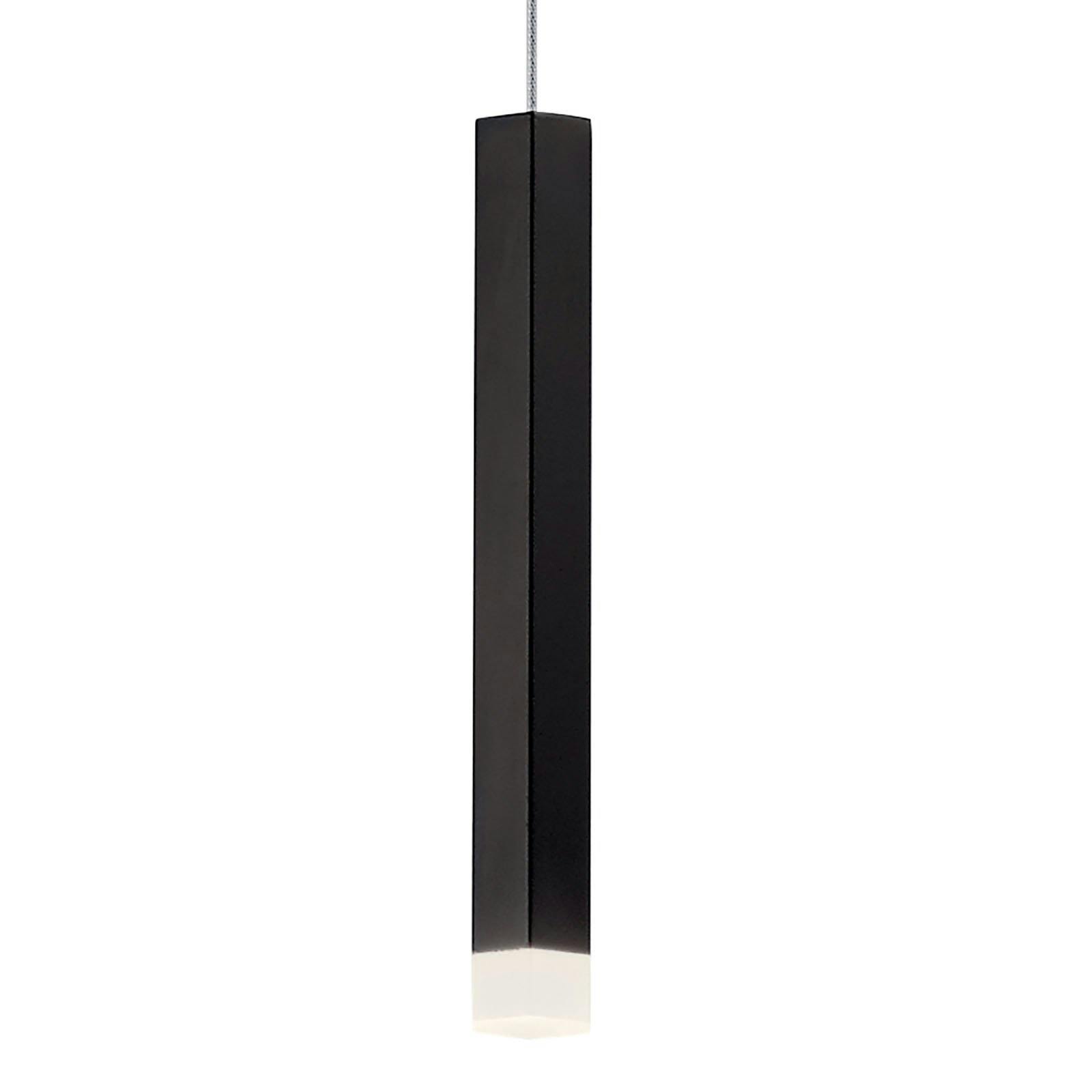 Close up view of the Soho 1 Light LED Mini Pendant Black on a white background