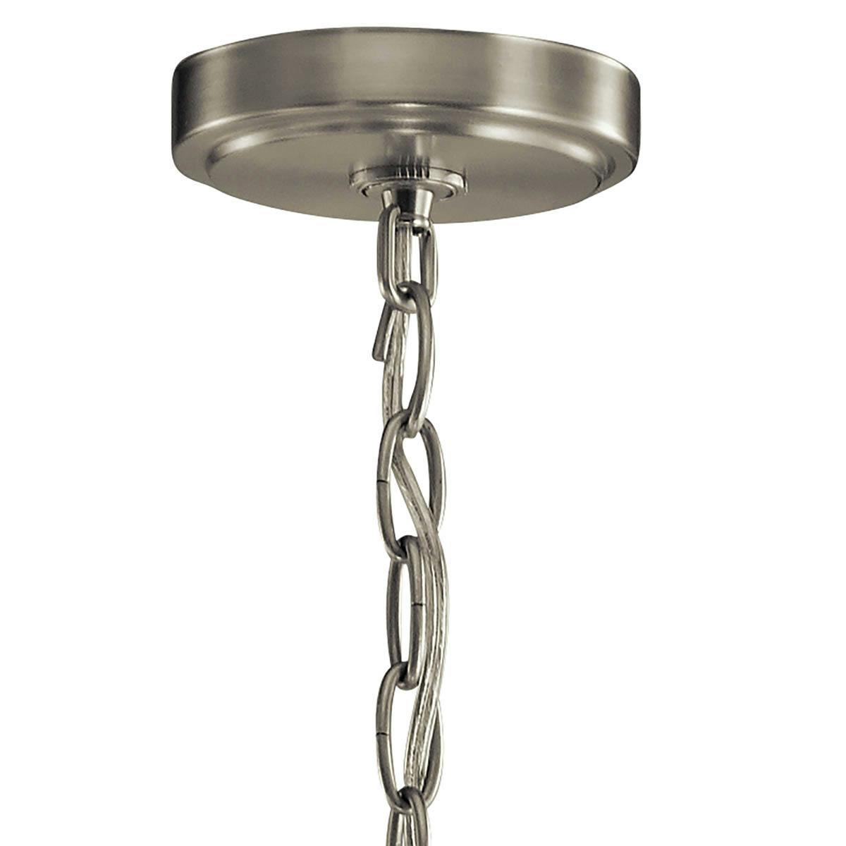 Canopy for the Voleta 26.25" Foyer Pendant Nickel on a white background