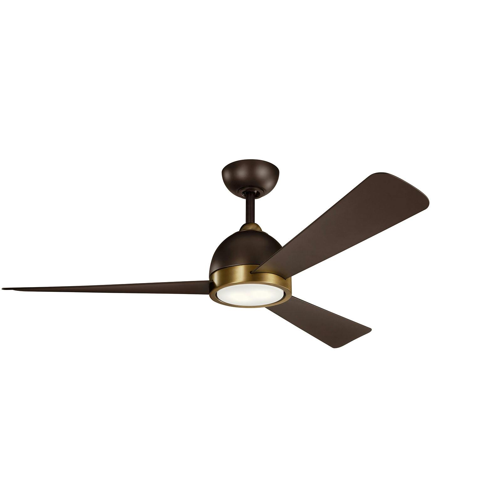 Incus LED 56" Fan Satin Natural Bronze on a white background