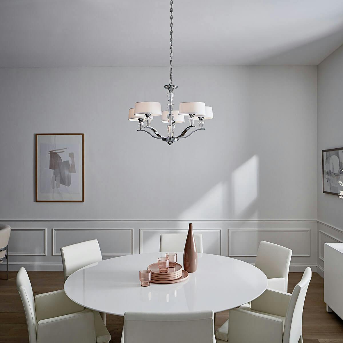 Day time dining room image featuring Crystal Persuasion chandelier 42030CH