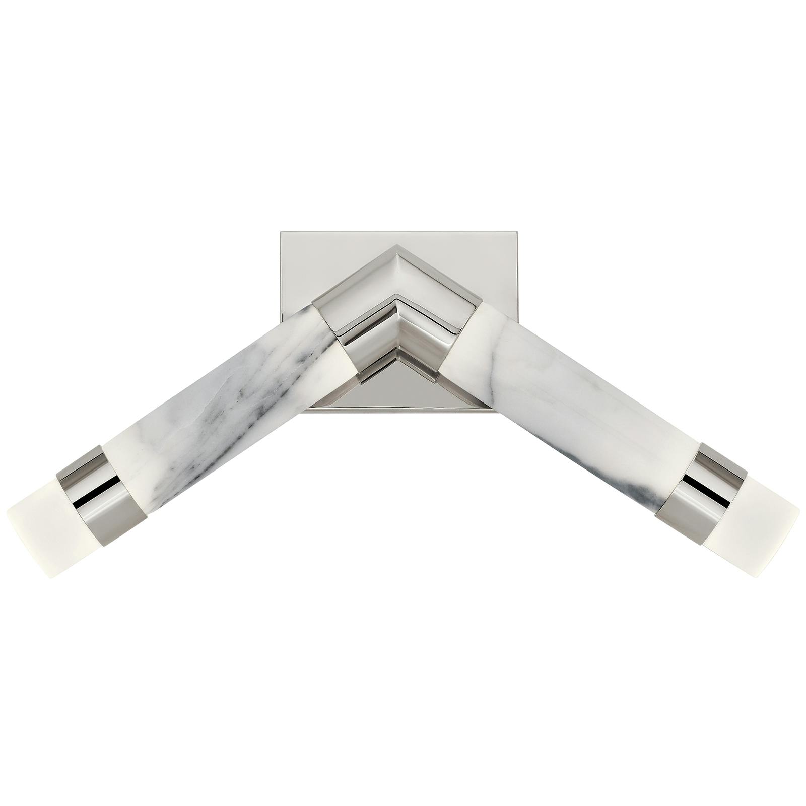 Front view of the Avedu Wall Sconce Polished Nickel on a white background