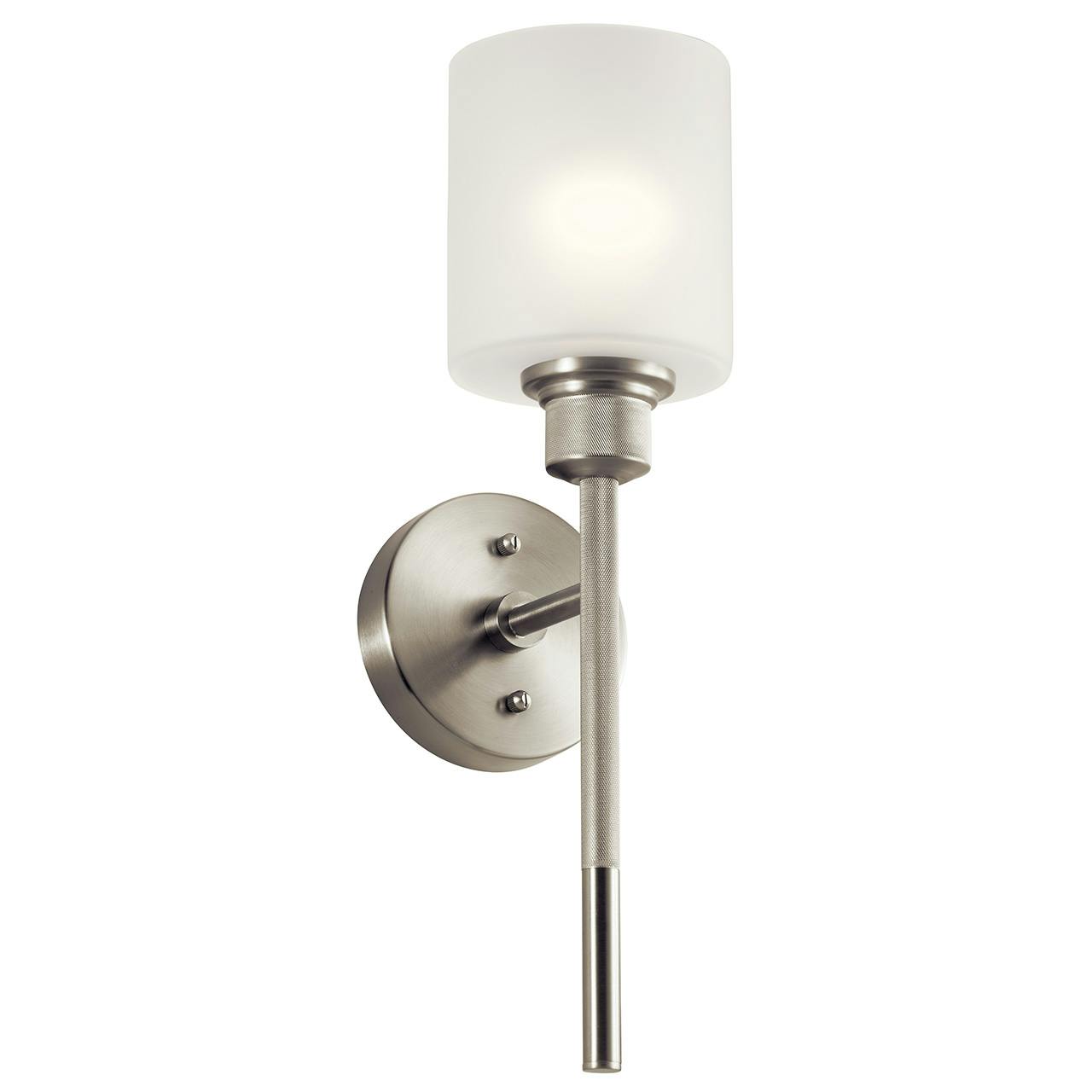 Lynn Haven 1 Light Sconce Brushed Nickel on a white background