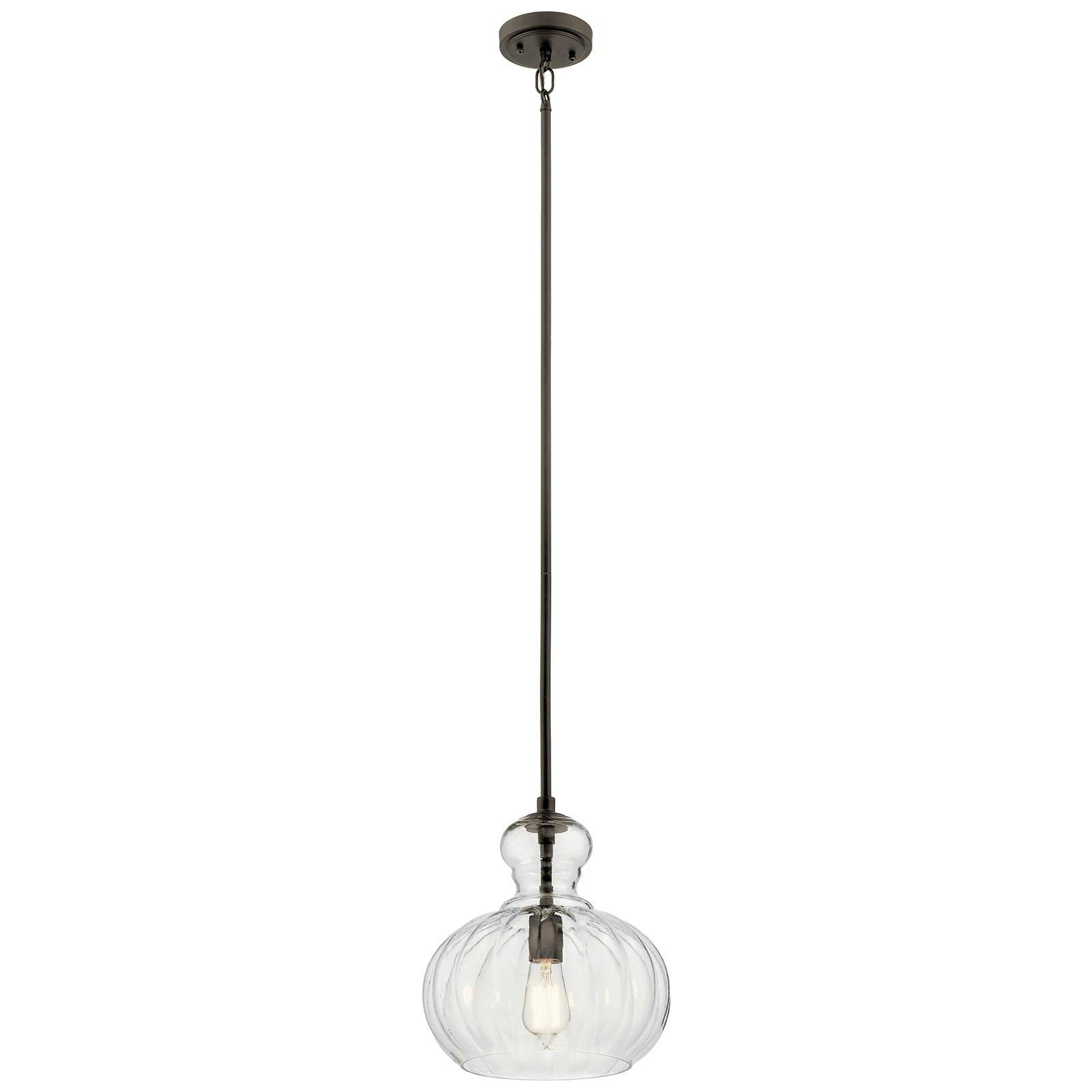 Riviera 13" Pendant in Olde Bronze on a white background