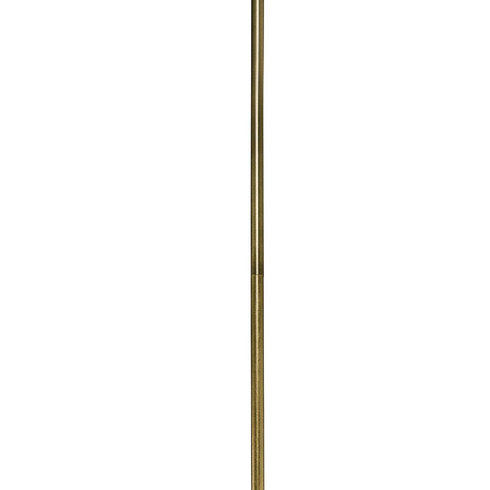 12" Stem in a Natural Brass finish on a white background