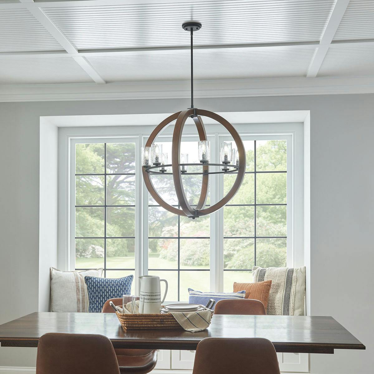Day time dining room image featuring GrandBank chandelier 43190AUB