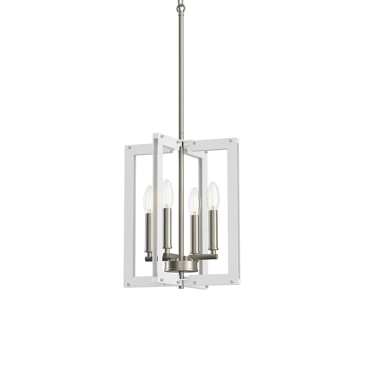 Pendroy 12" 4 light Pendant Brushed Nickel on a white background