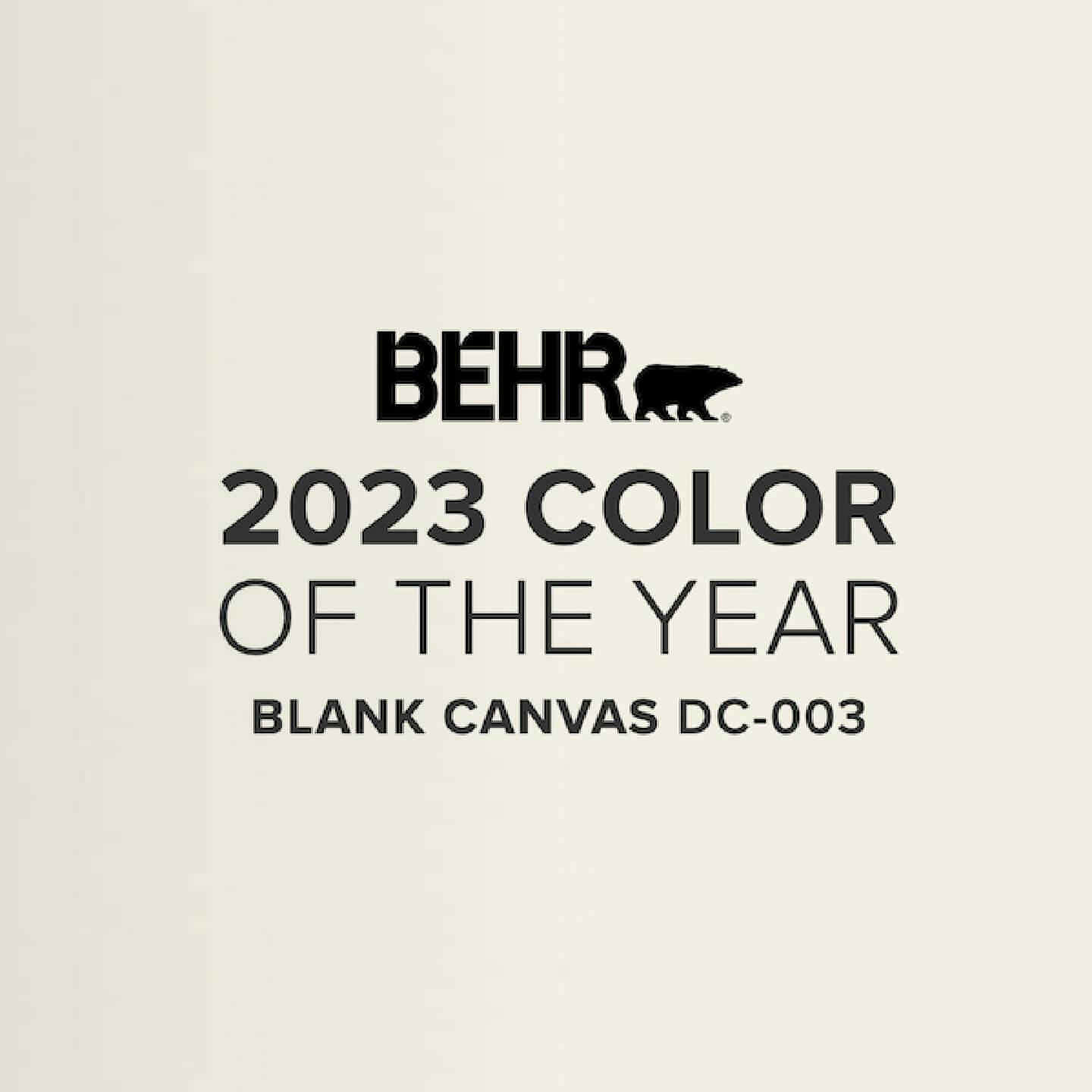 Graphic for Behr 2023 Color of the Year Blank Canvas DC-003