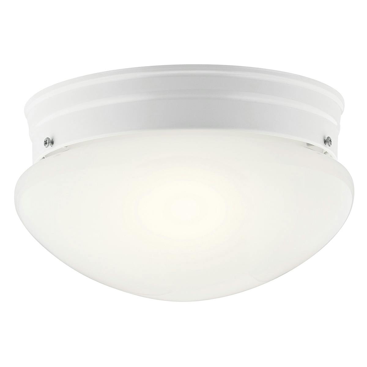 Ceiling Space 2 Light Flush Mount White on a white background
