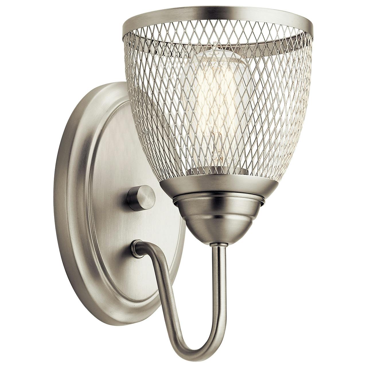 Voclain 1 Light Wall Sconce Brushed Nickel on a white background