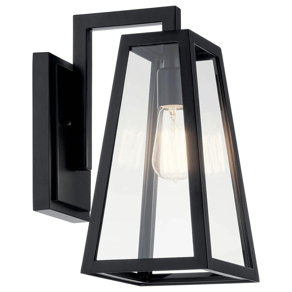 The Delison 14" 1 Light Wall Light Black on a white background