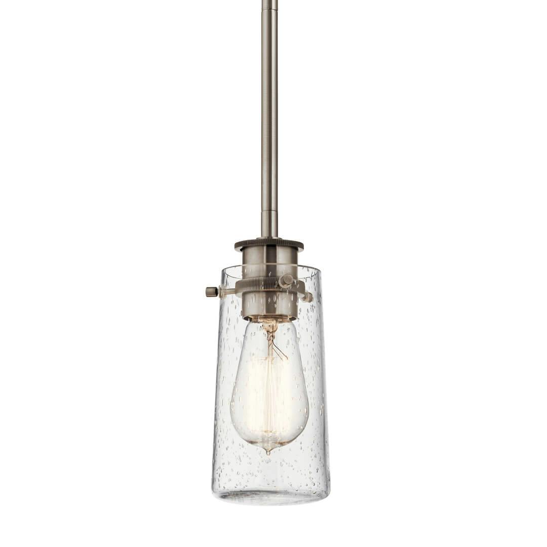 The Braelyn 8.5" Mini Pendant - Pewter on a white background