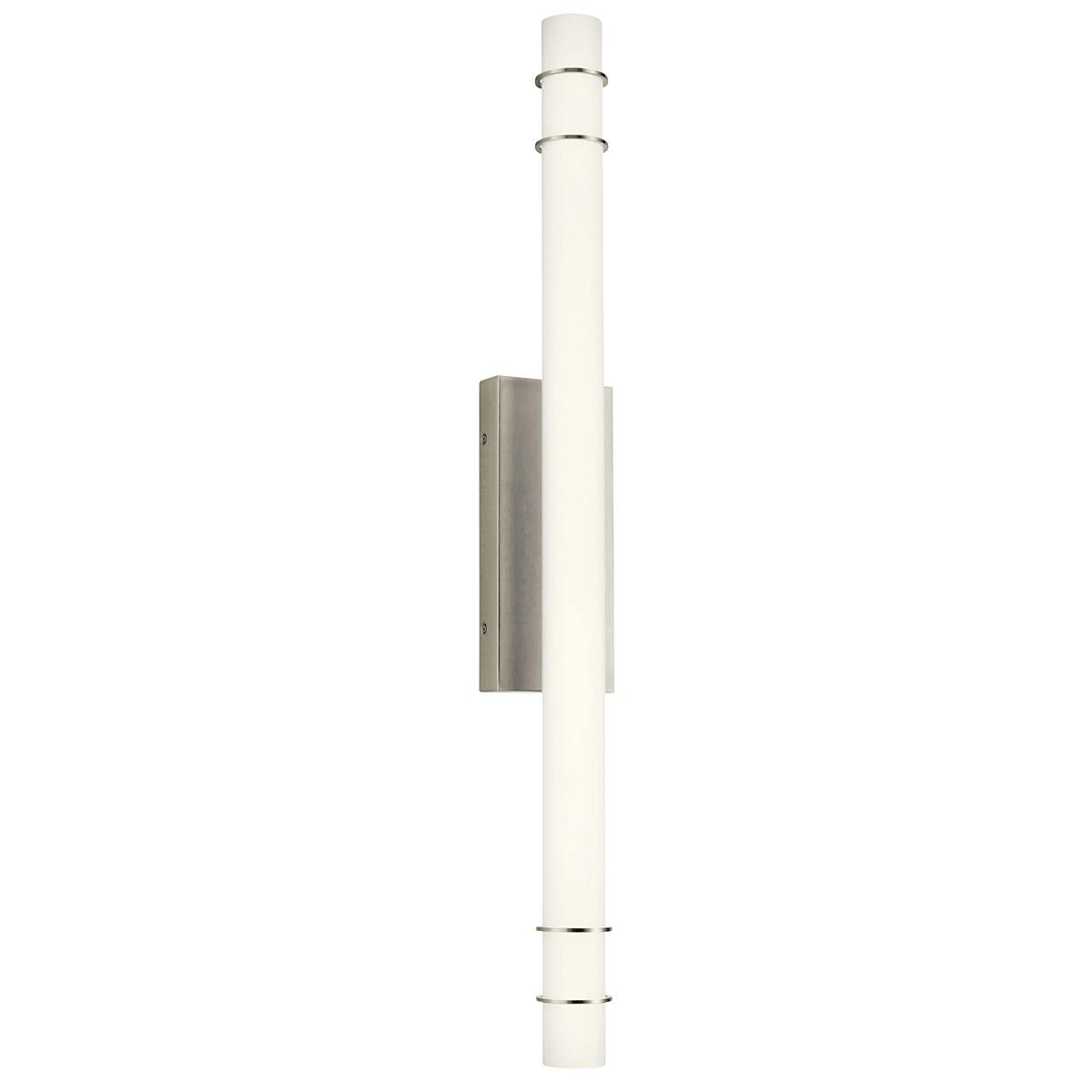 Korona 36" LED Linear Vanity Light Nickel on a white background