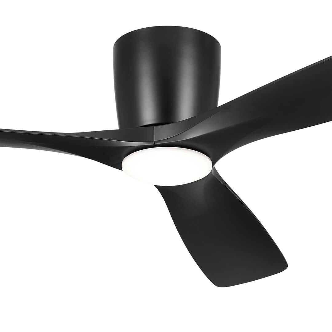 54" Volos Ceiling Fan Satin Black on a white background