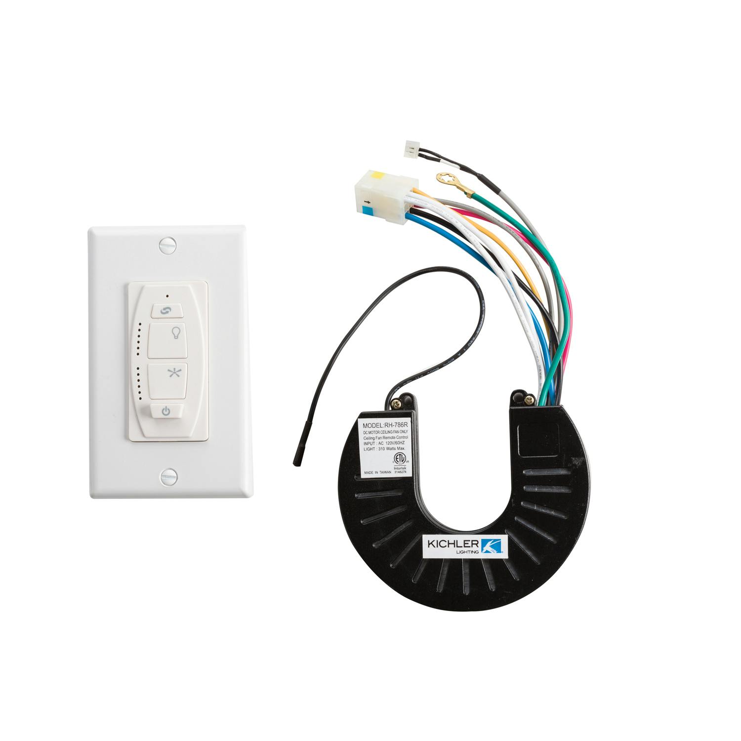 6 Speed DC Wall Control System White on a white background