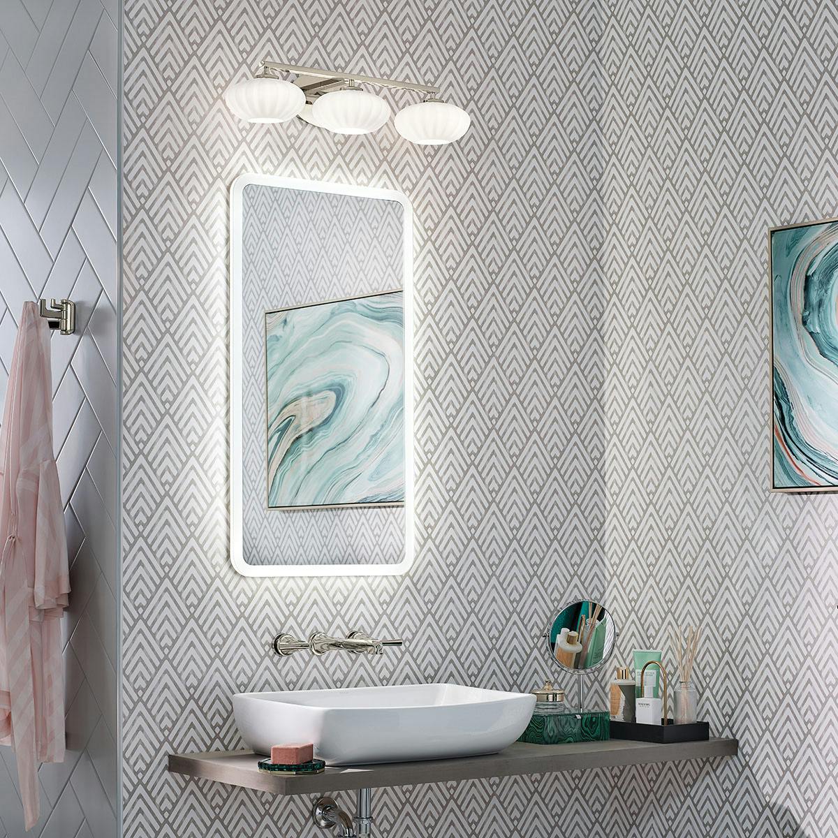 Day time Bathroom featuring Pim vanity light 55025PN