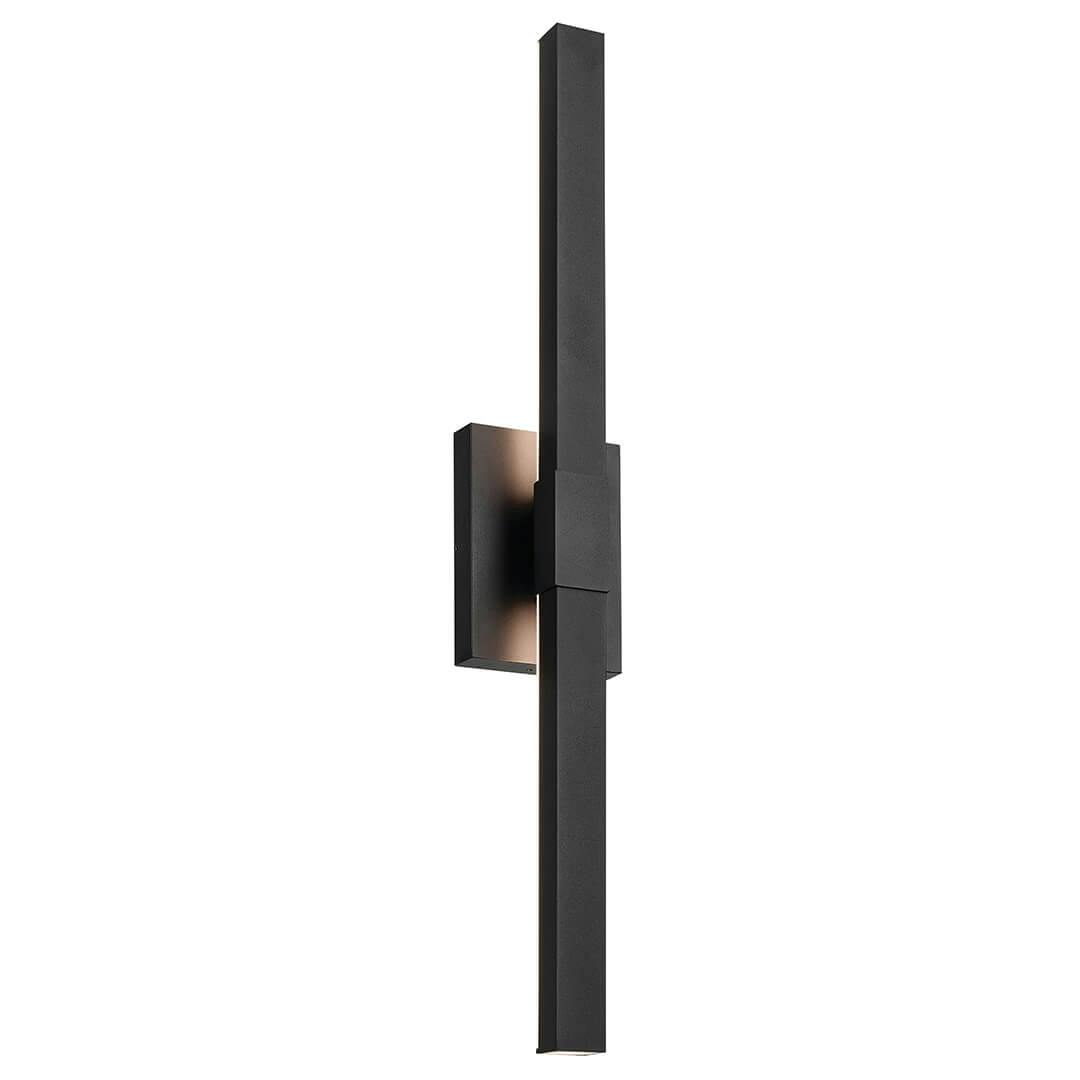 The Nocar 30" LED Outdoor Wall Light in Textured Black on a white background