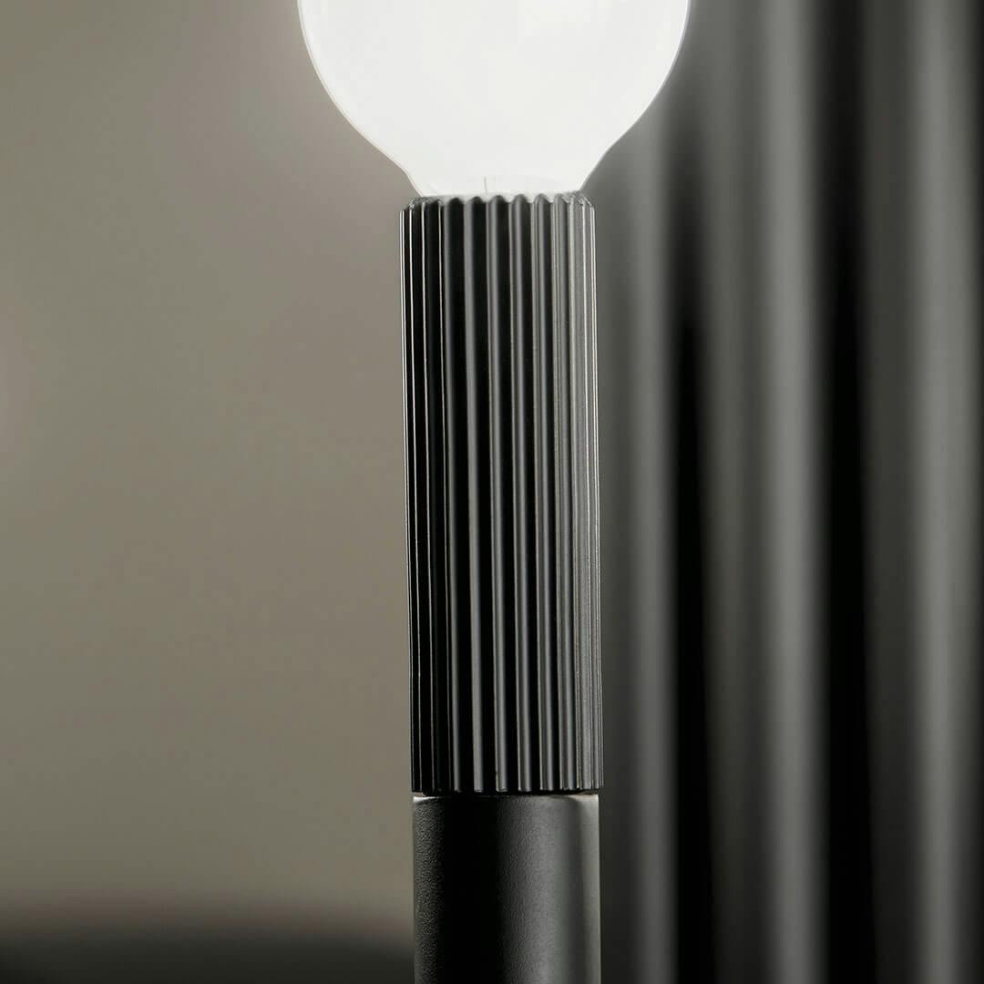 Close up of the Odensa 40.25 Inch 10 Light Chandelier in Black