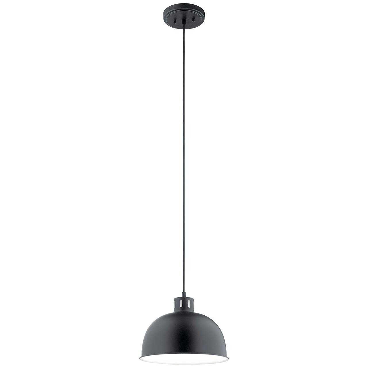 Zailey™ 9" 1 Light Pendant in Black on a white background