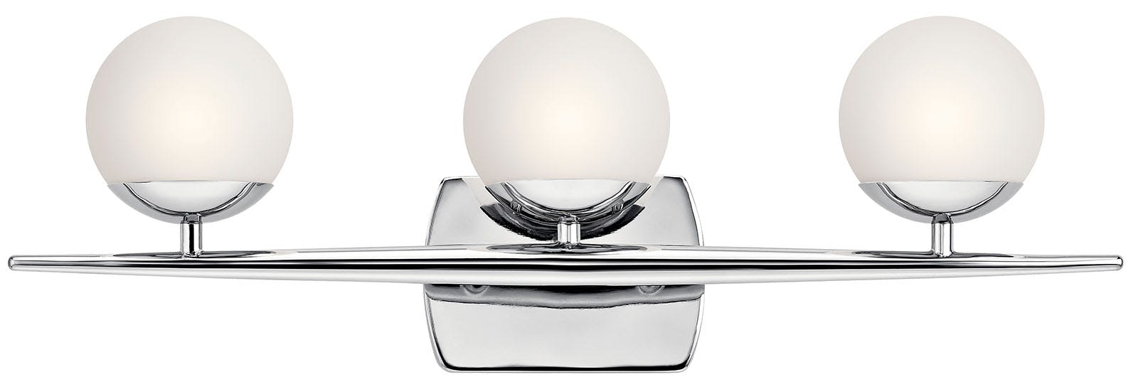 Front view of the Jasper 24.5" Halogen Vanity Light Chrome on a white background