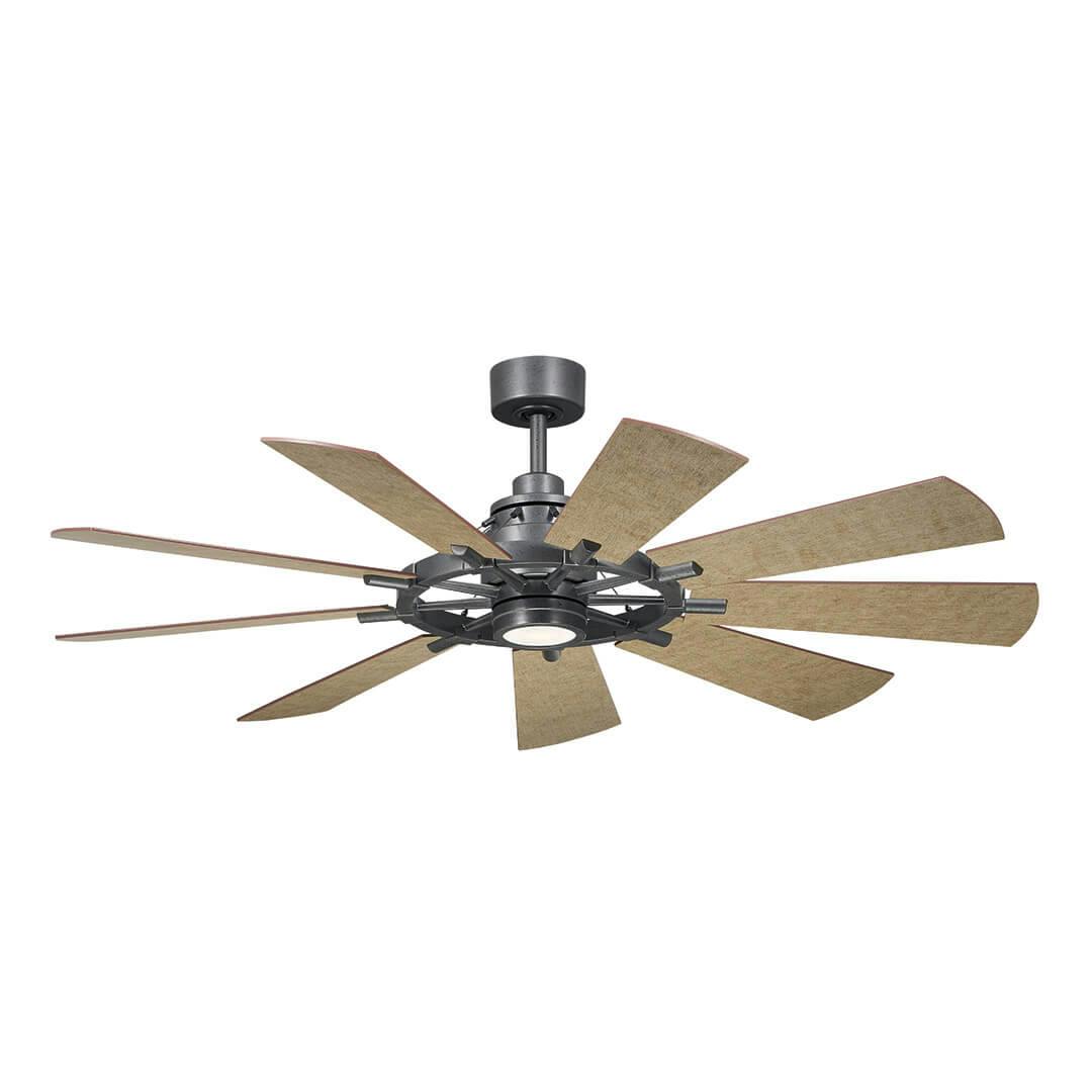 60" Gentry Ceiling Fan Anvil Iron on a white background