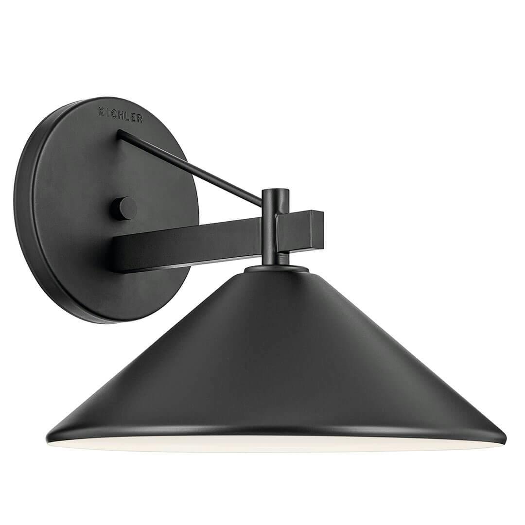 The Ripley 12" 1-Light Outdoor Wall Light in Black on a white background