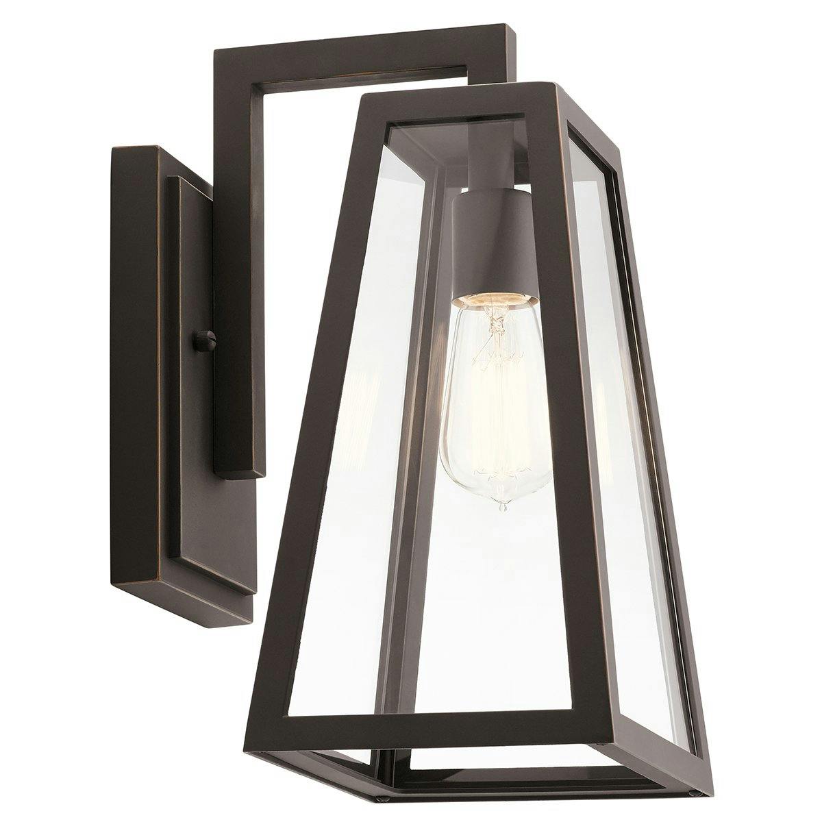 Delison 14" 1 Light Wall Light Bronze on a white background