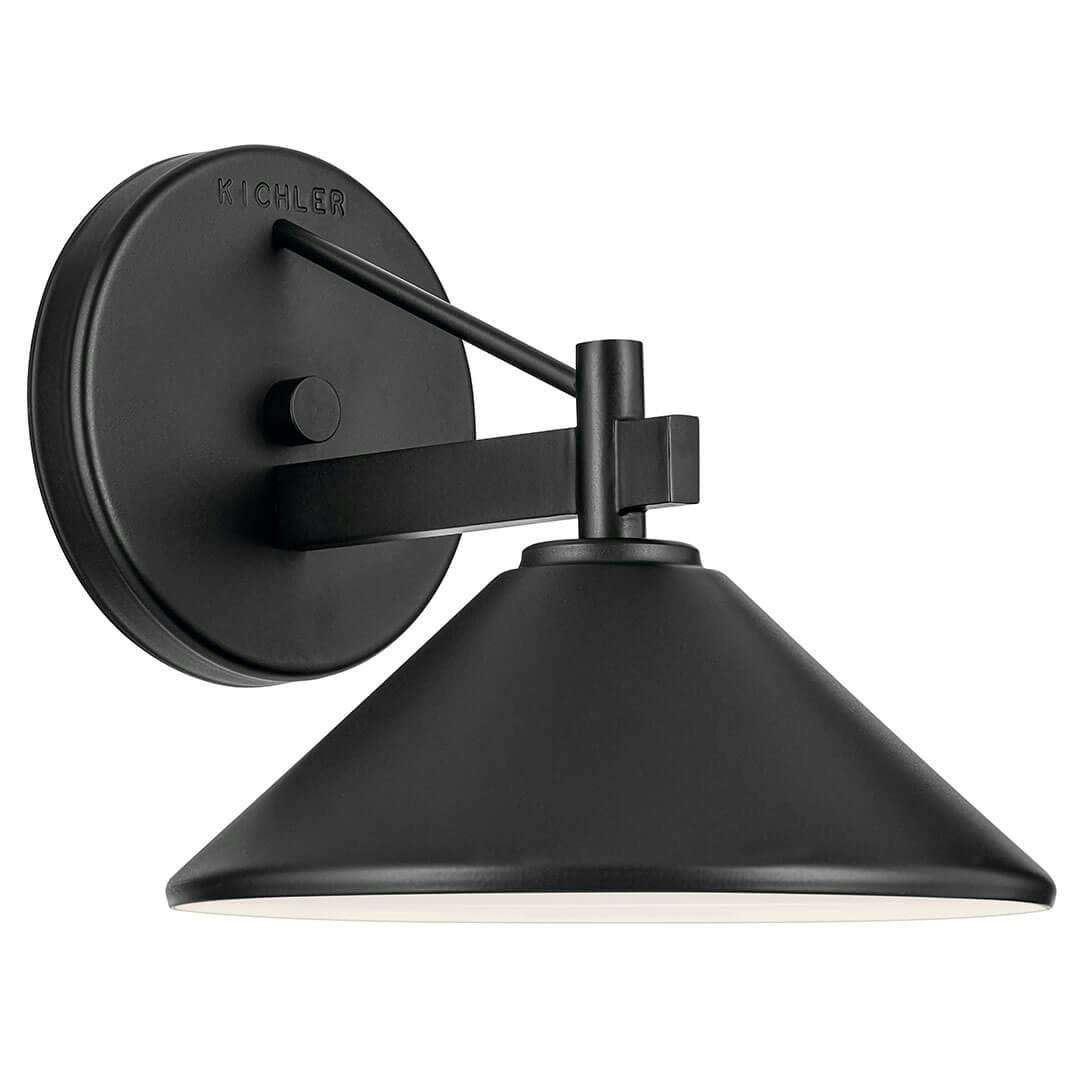 The Ripley 8" 1-Light Outdoor Wall Light in Black on a white background