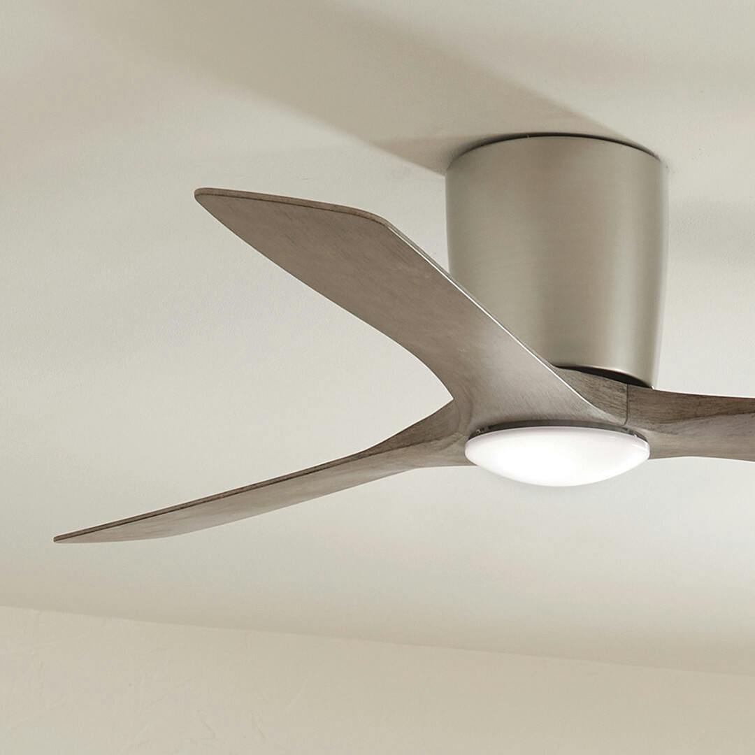 Living room with 54" Volos Ceiling Fan Brushed Nickel