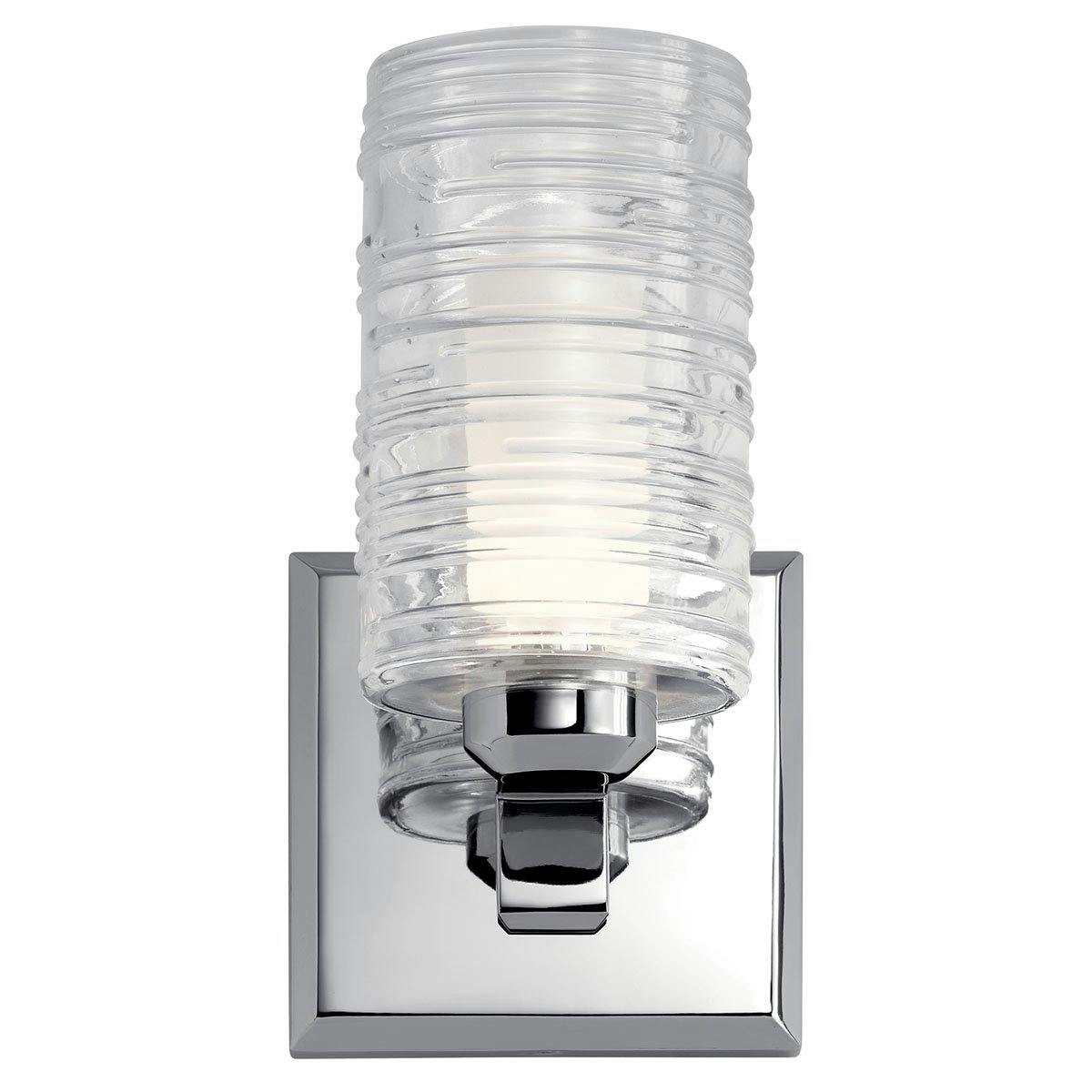 Front view of the Giarosa™ 10" 1 Light Wall Sconce Chrome on a white background
