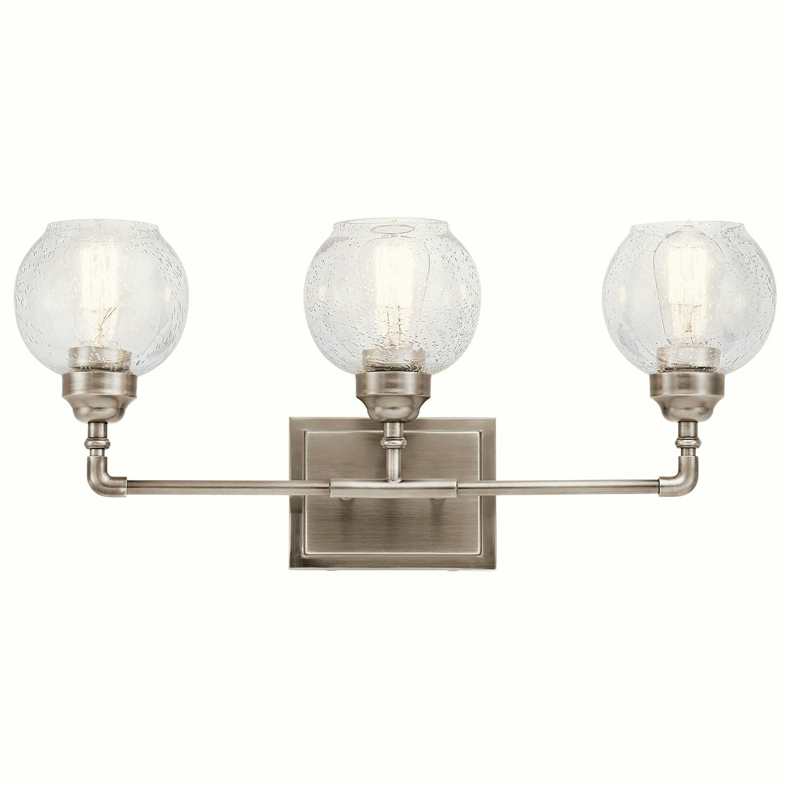Front view of the Niles 24" 3 Light Vanity Light in Pewter on a white background