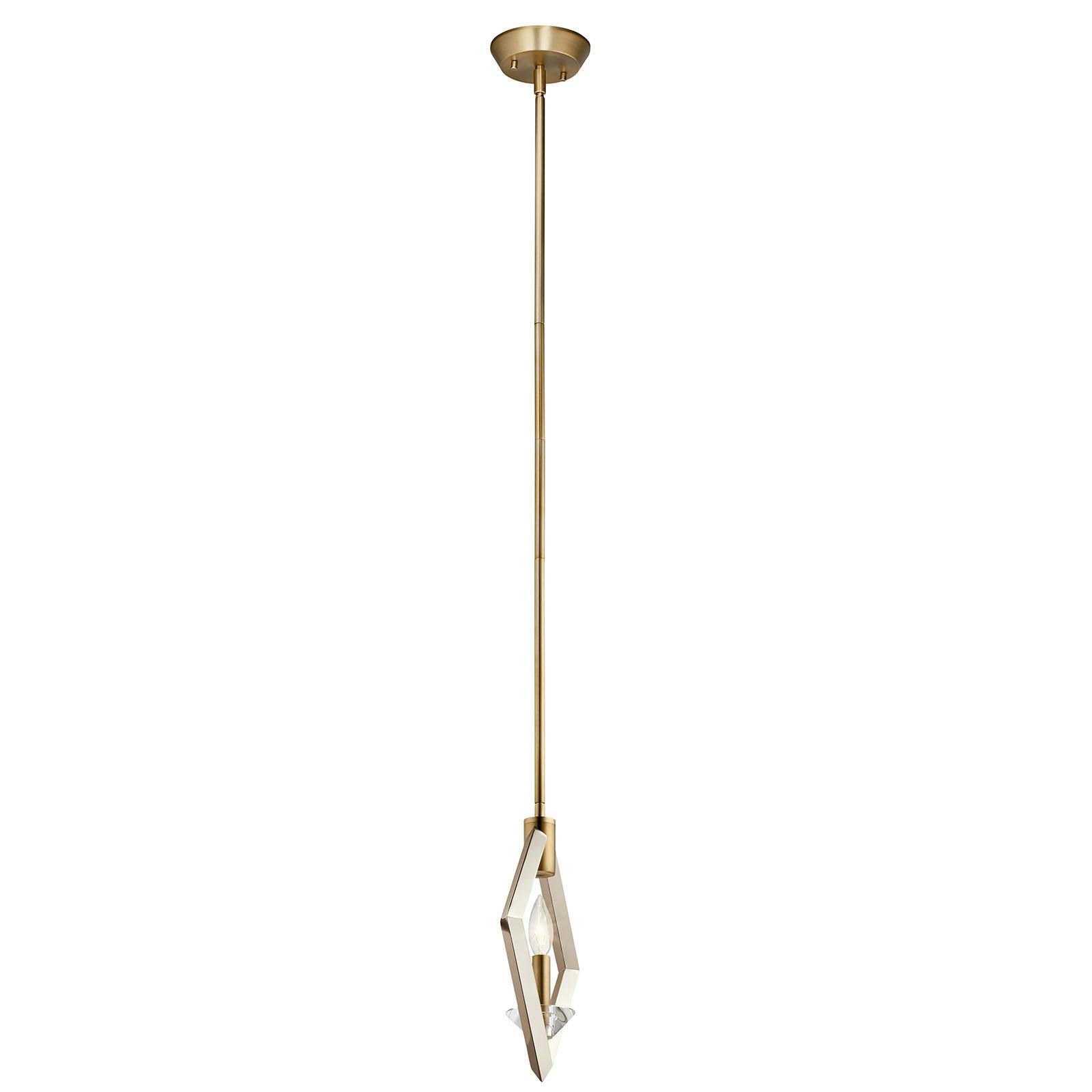 Profile view of the Layan™ Mini Pendant Polished Nickel on a white background