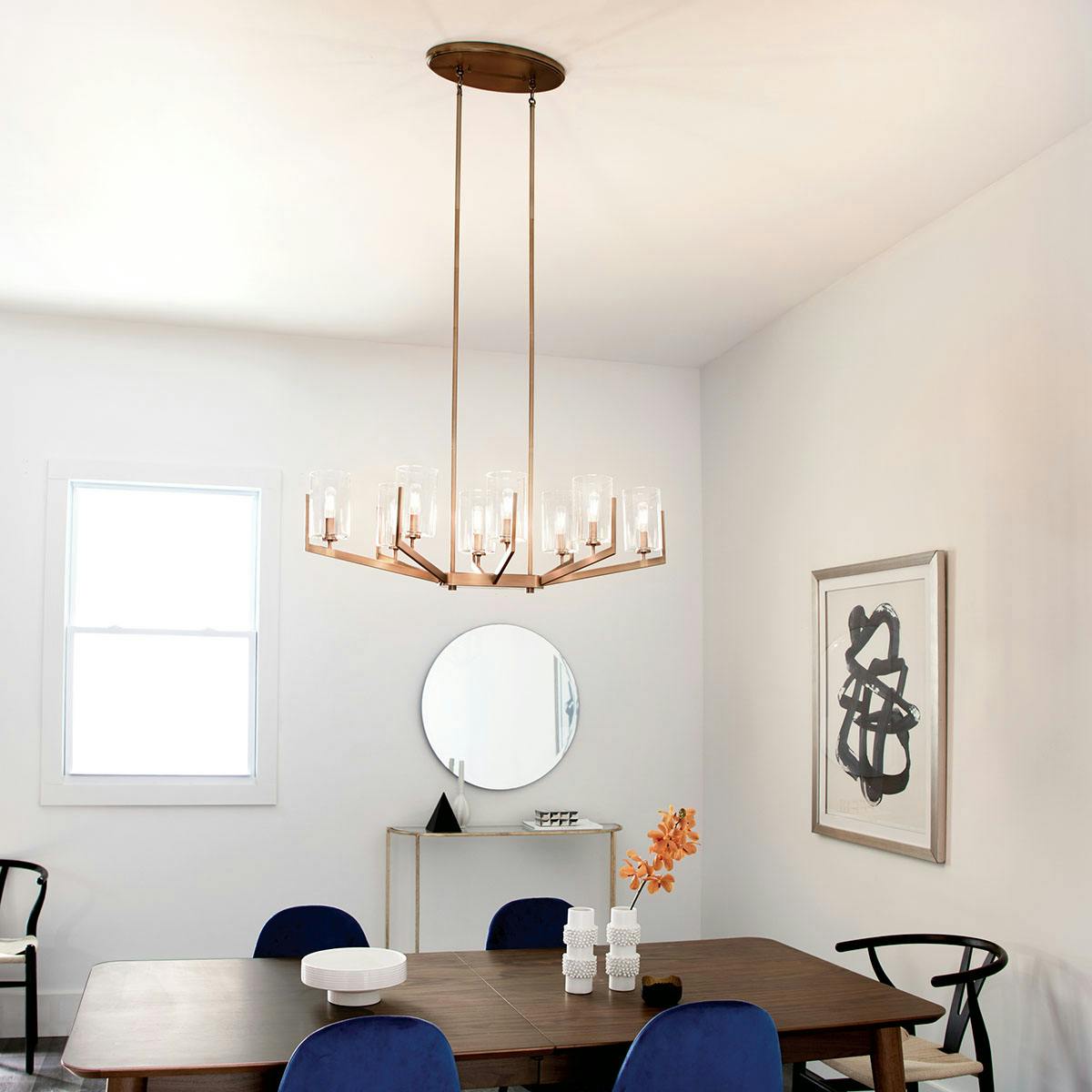 Day time dining room image featuring Nye chandelier 52315BNB