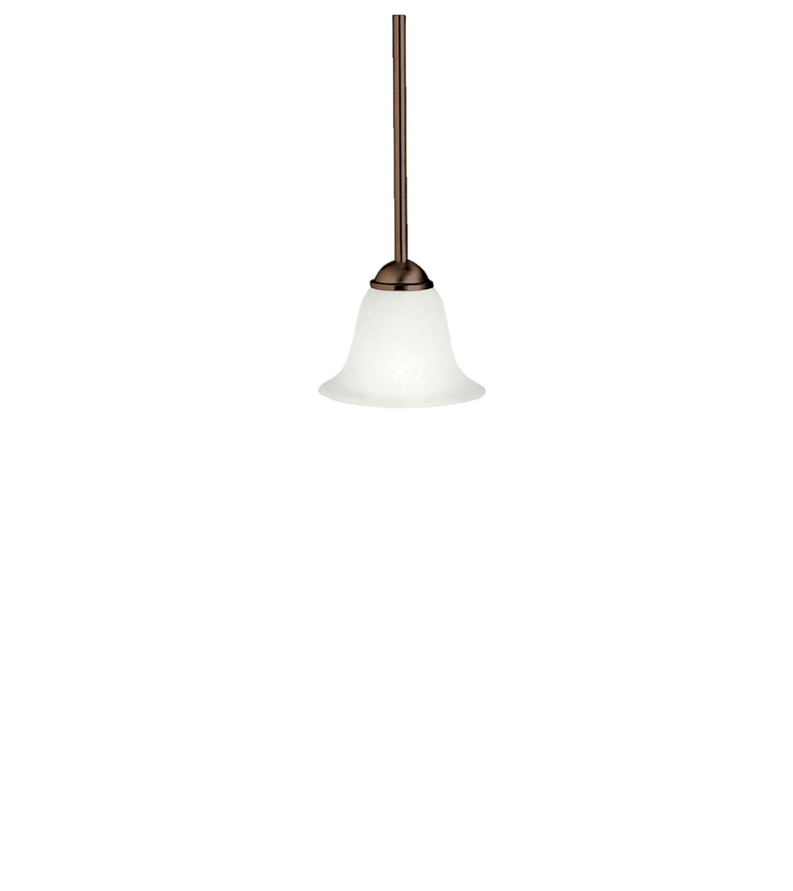 Dover 5.5" Mini Pendant in Tannery Bronze on a white background