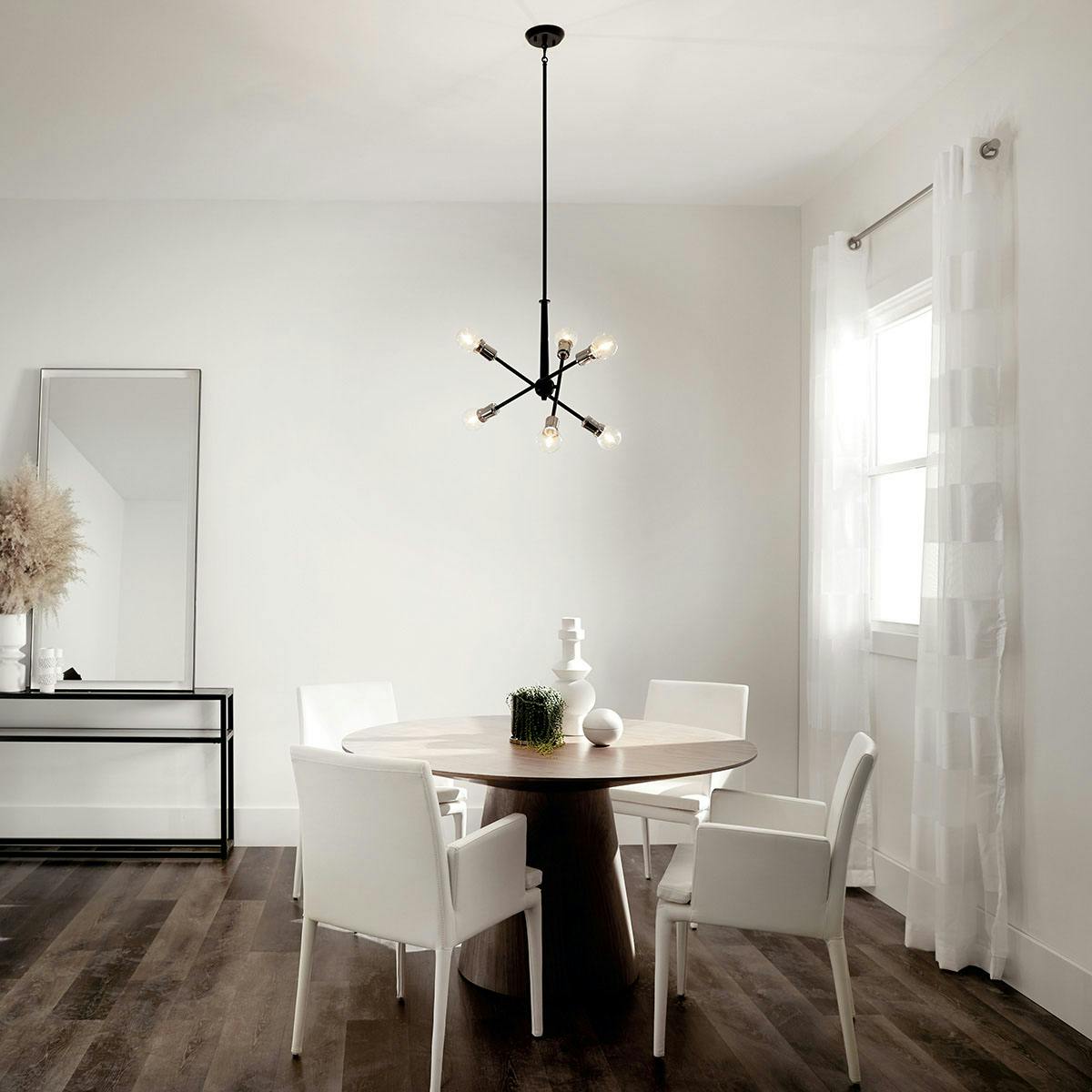 Day time dining room image featuring Armstrong chandelier 43095BK
