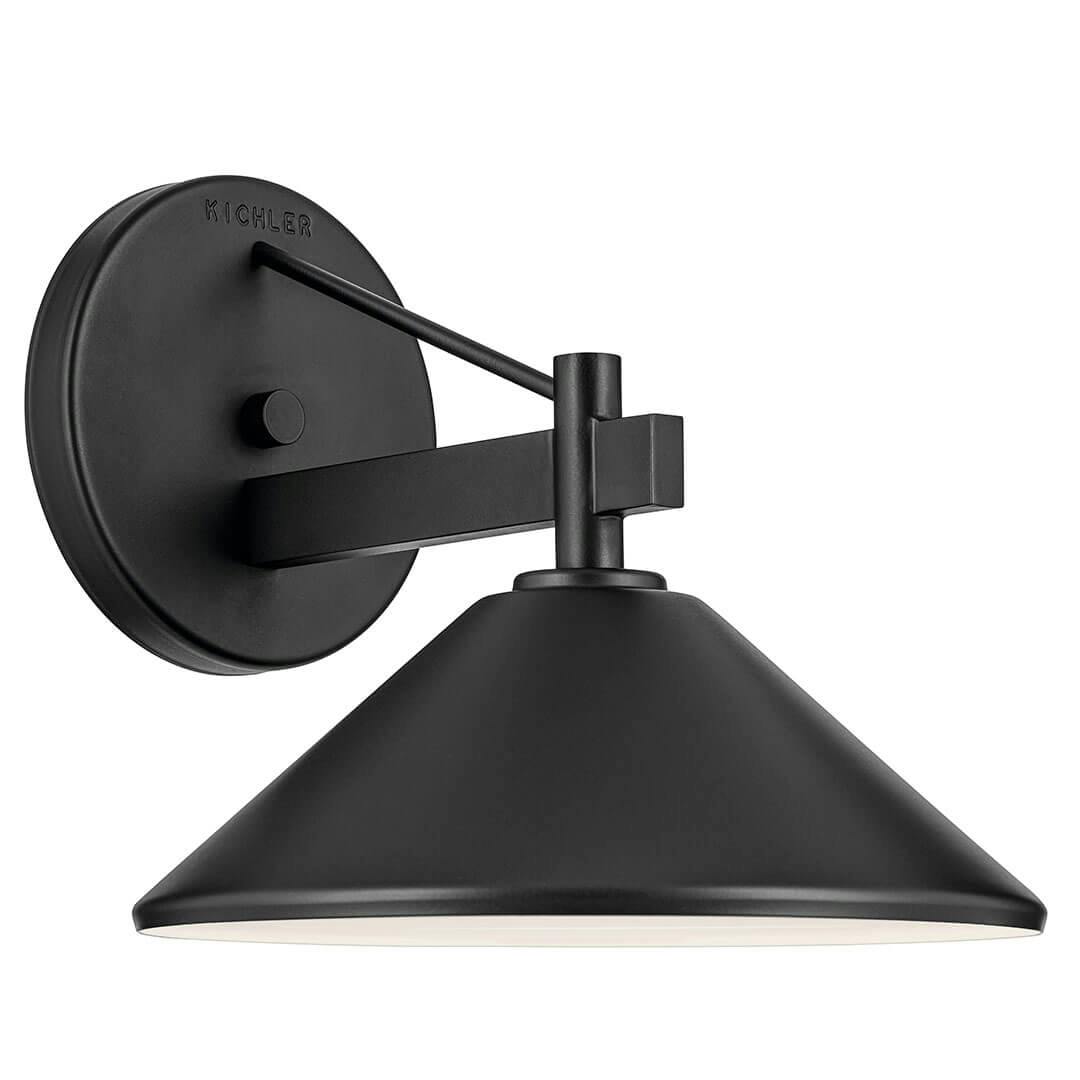 The Ripley 10" 1-Light Outdoor Wall Light in Black on a white background