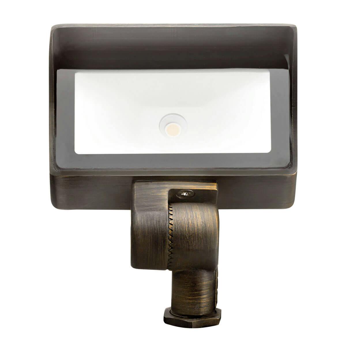 Front view of the VLO 3000K LED Mini Wall Wash Brass on a white background