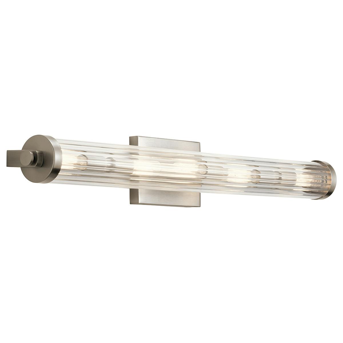 Azores 5 Light Linear Vanity Light Pewter on a white background