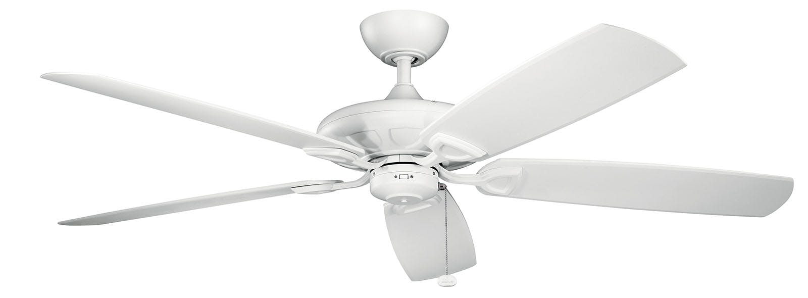 Kevlar 60" Ceiling Fan Matte White on a white background
