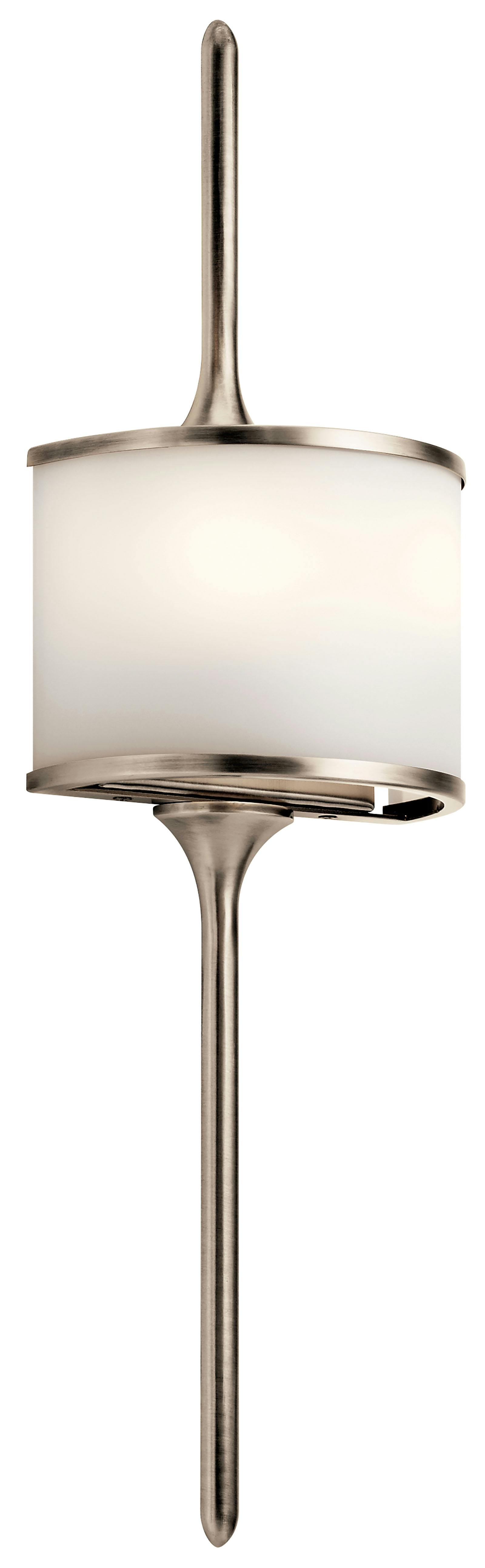 Mona 22" 2 Light Halogen Sconce in Pewter on a white background