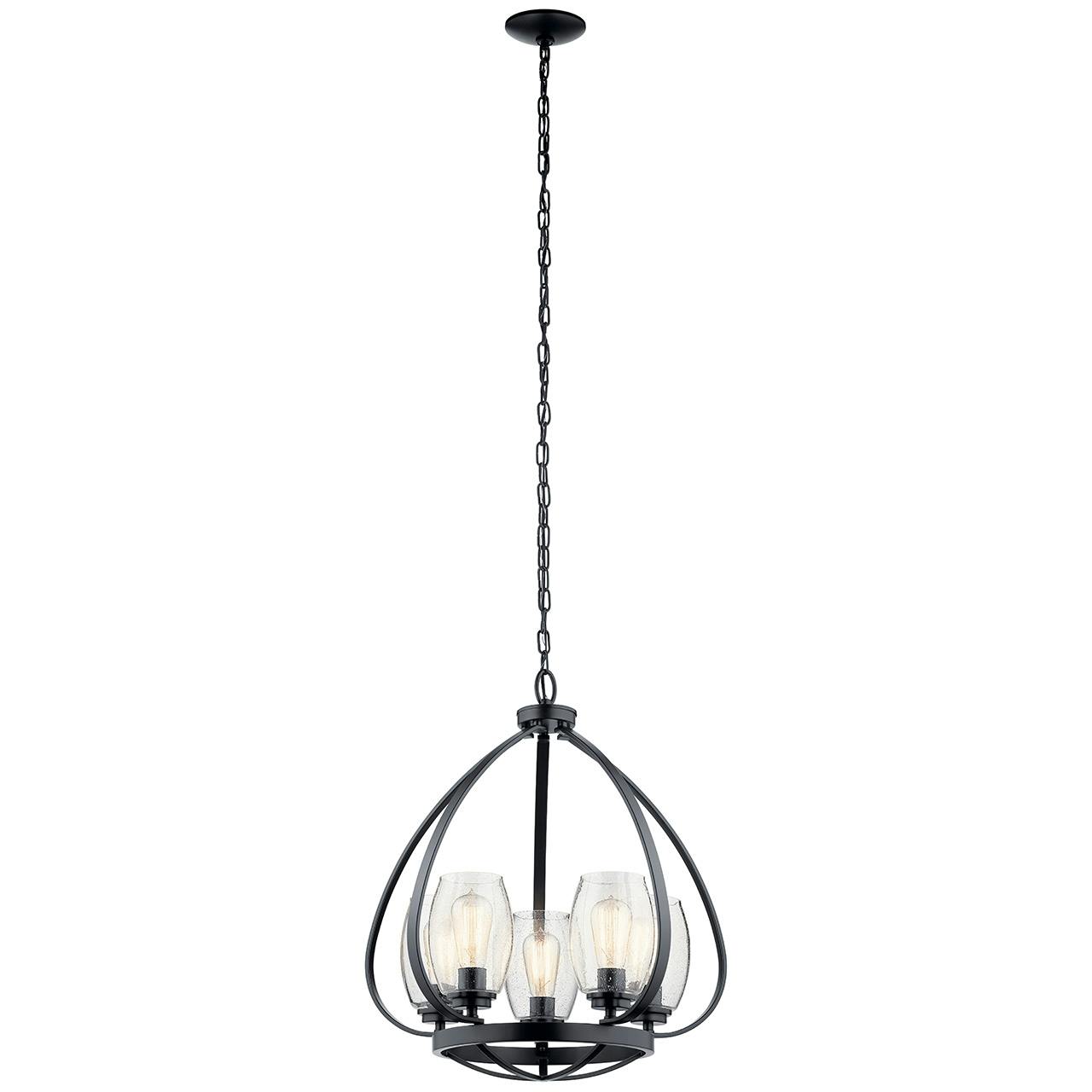 Tuscany 24" 5 Light Chandelier in Black on a white background