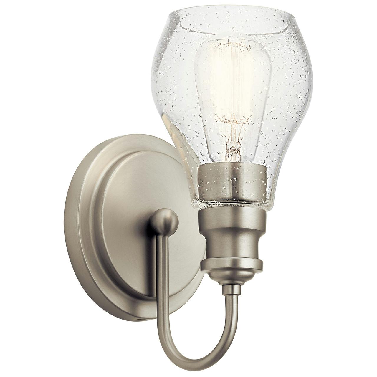 Greenbrier™ 1 Light Wall Sconce Nickel on a white background