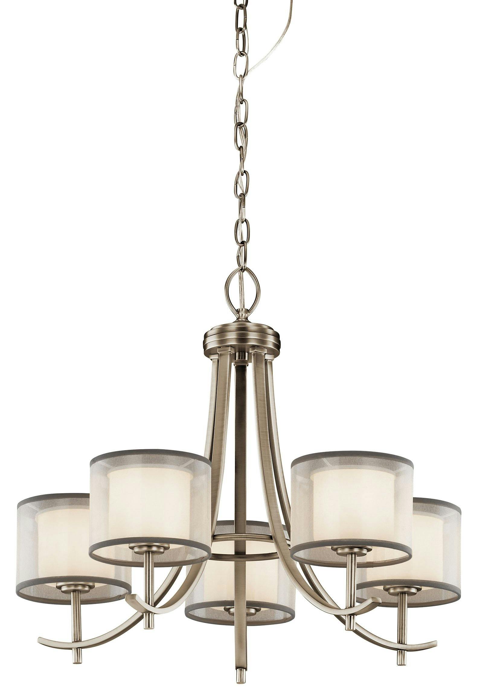 Tallie™ Chandelier 5 Light Antique Pewter on a white background