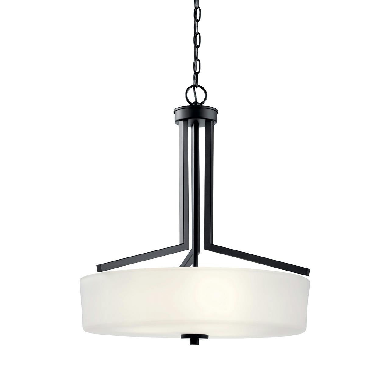 Skagos™ 3 Light Pendant in Black without the canopy on a white background