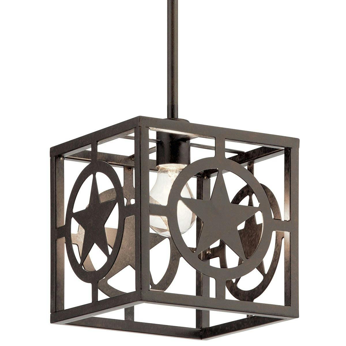 Branko 9.62" 1 Light Mini Pendant Bronze without the canopy on a white background